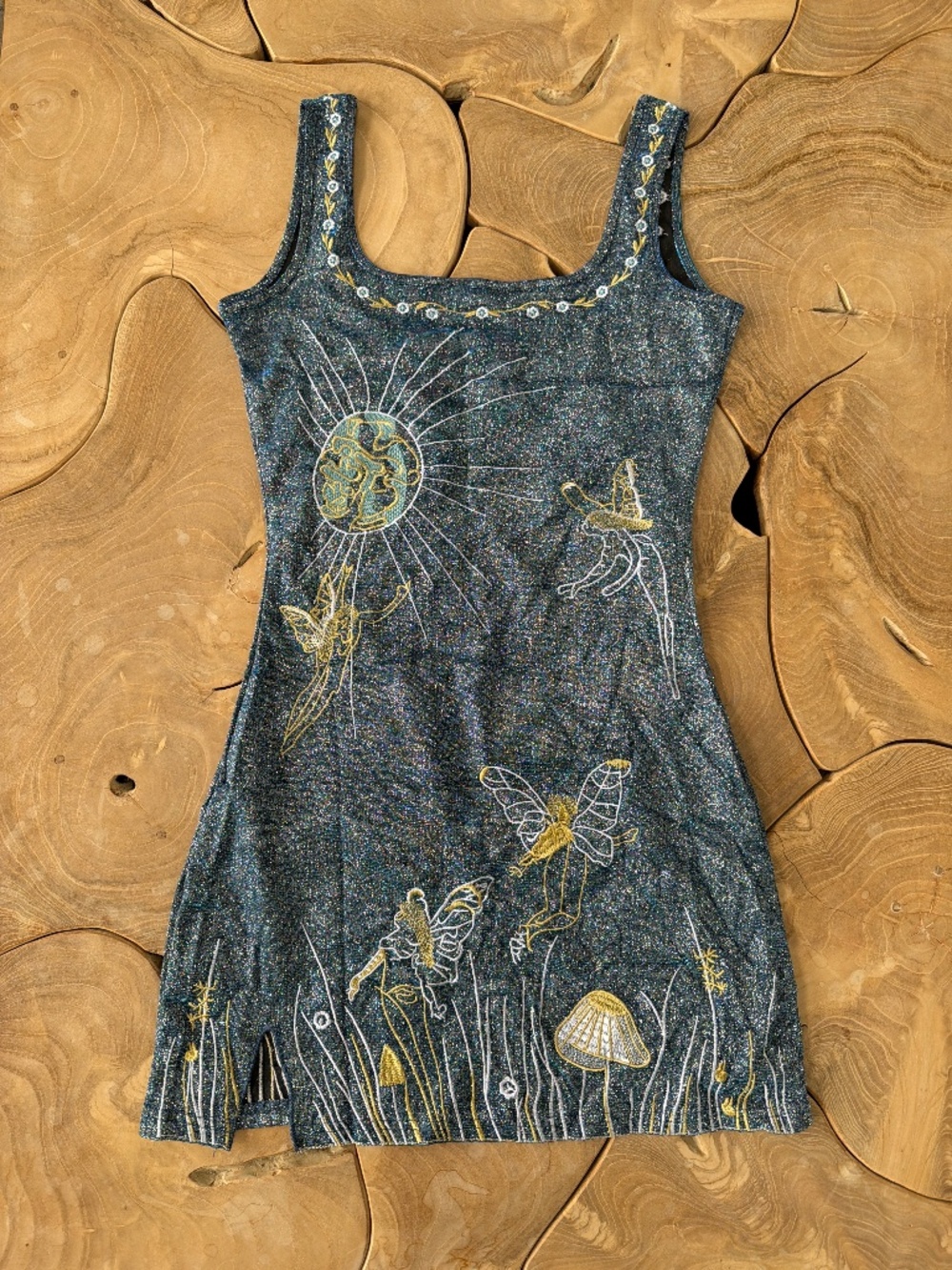 Sparkly blue mini dress brand new